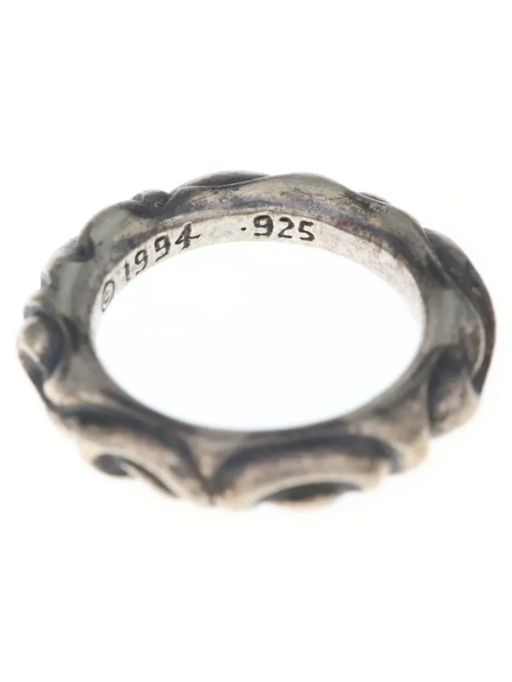Chrome Hearts Scrl Band Scroll Ring Silver